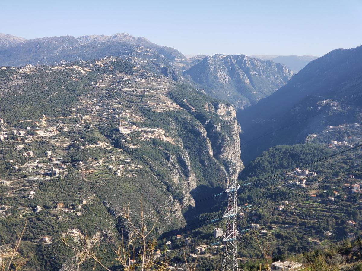 View from road to Yahchouch