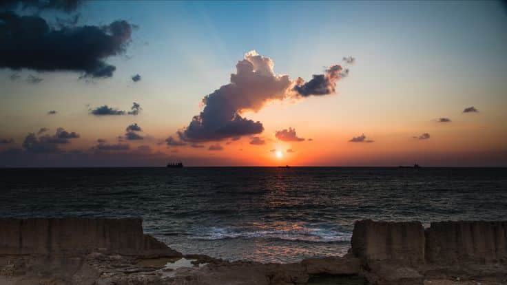 Sunset at Phoenician Wall